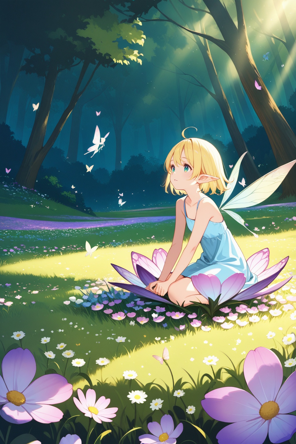 1girl,  fairy,  small wings on Tensor.Art