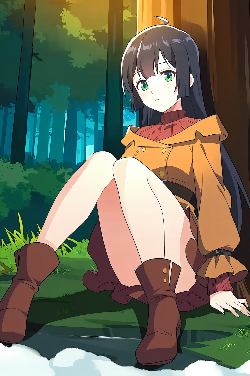 Forest,  Forest,  Sit on the ground on Tensor.Art