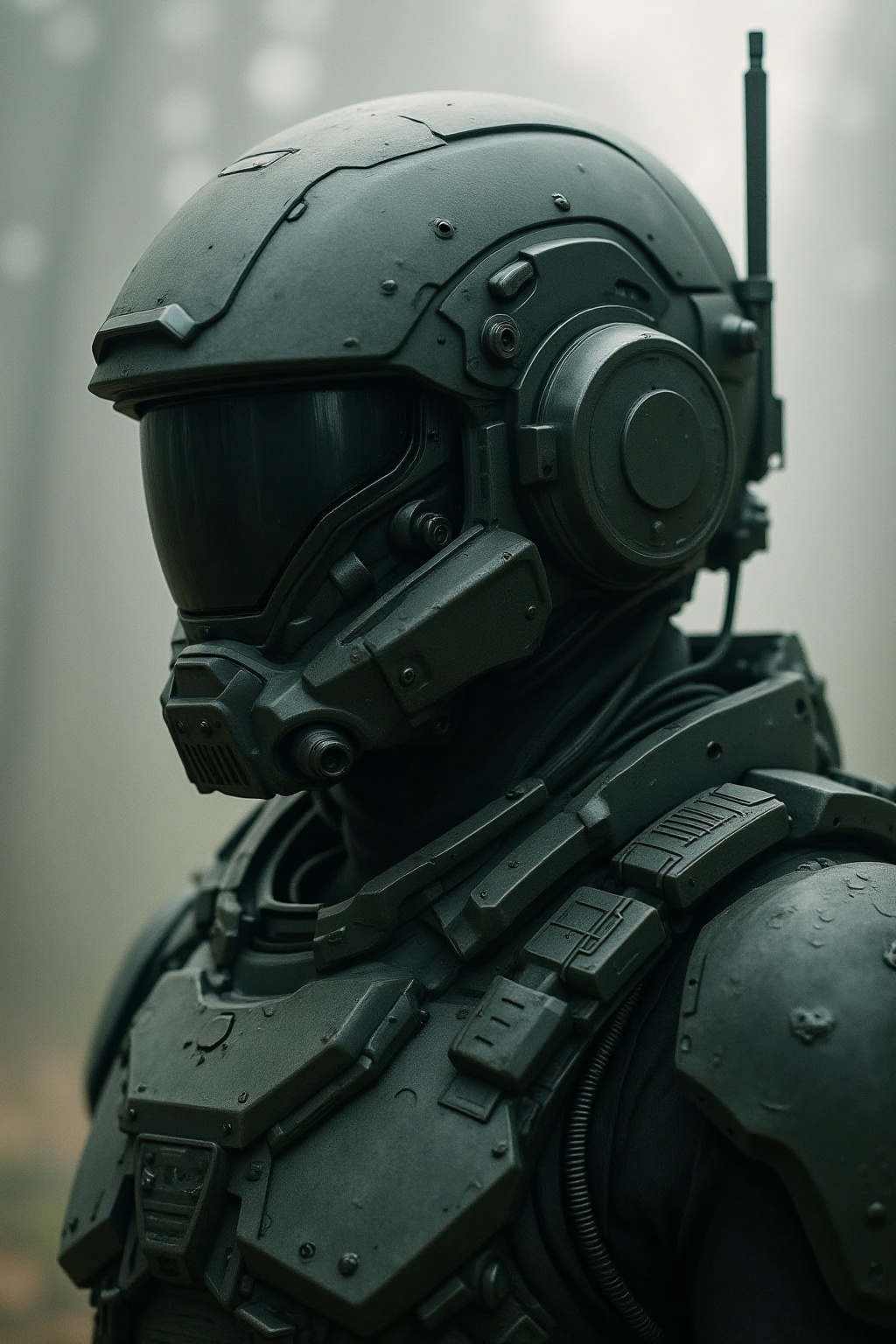 SORA Style: soft grainy,  Sharp image. An ultra realistic depiction of a futuristic soldier. on Tensor.Art