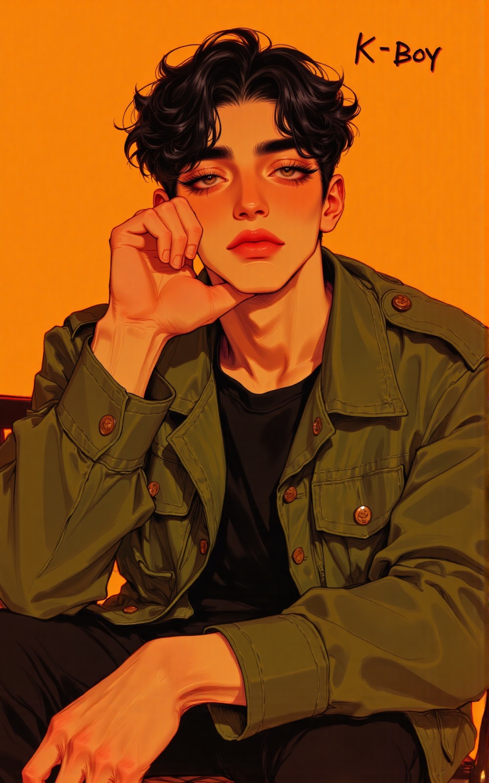"solo,  looking at viewer,  short hair on Tensor.Art