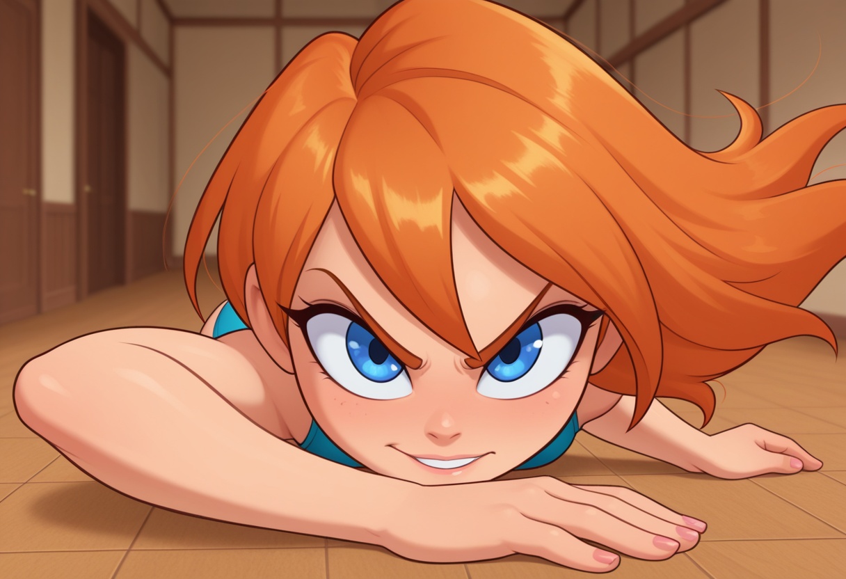 1girl,  looking at viewer,  action on Tensor.Art