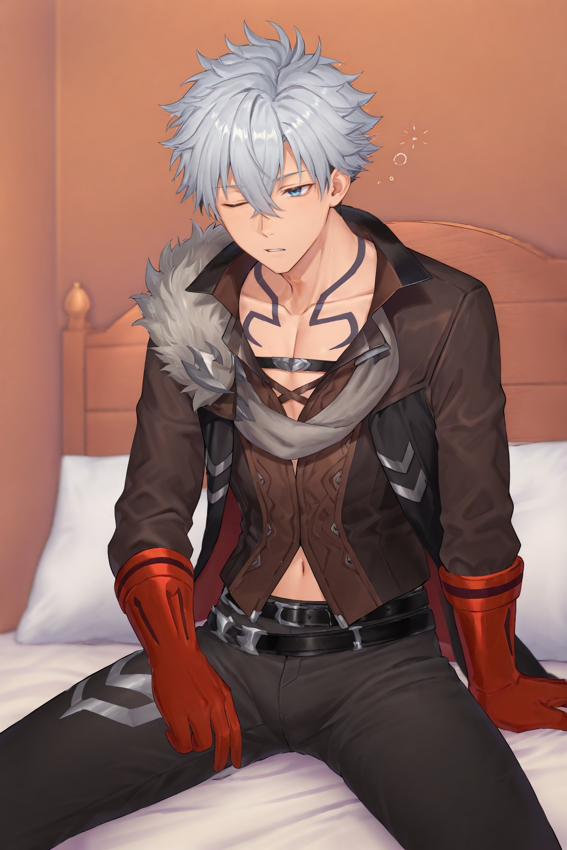 durant,  grey hair,  blue eyes on Tensor.Art