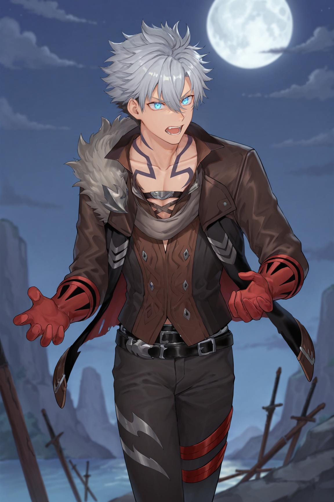 durant,  grey hair,  blue eyes on Tensor.Art