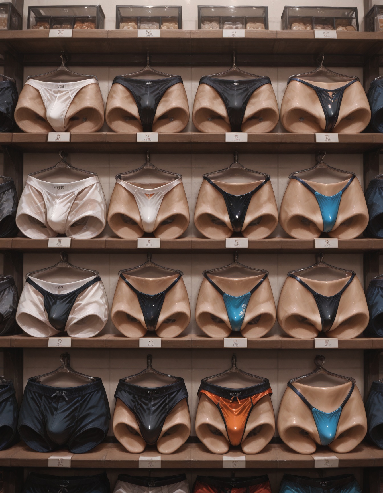 mus,  mus-thong,  male underwear on shelf on Tensor.Art