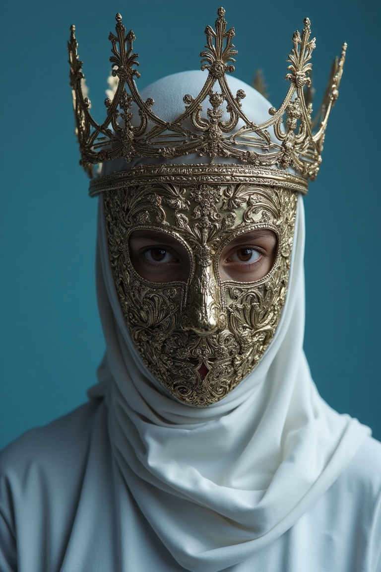person,  looking towards the viewer,  golden sqk crown on Tensor.Art