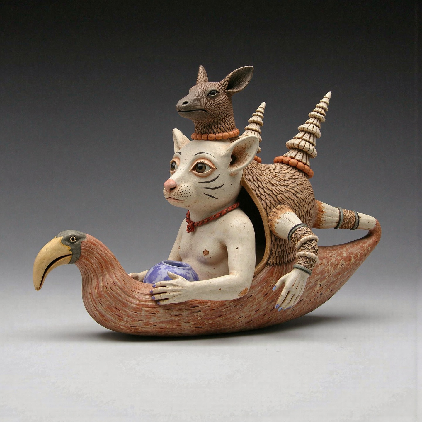 Overloaded.,  ((porcelain)),  human-animal hybrid on Tensor.Art