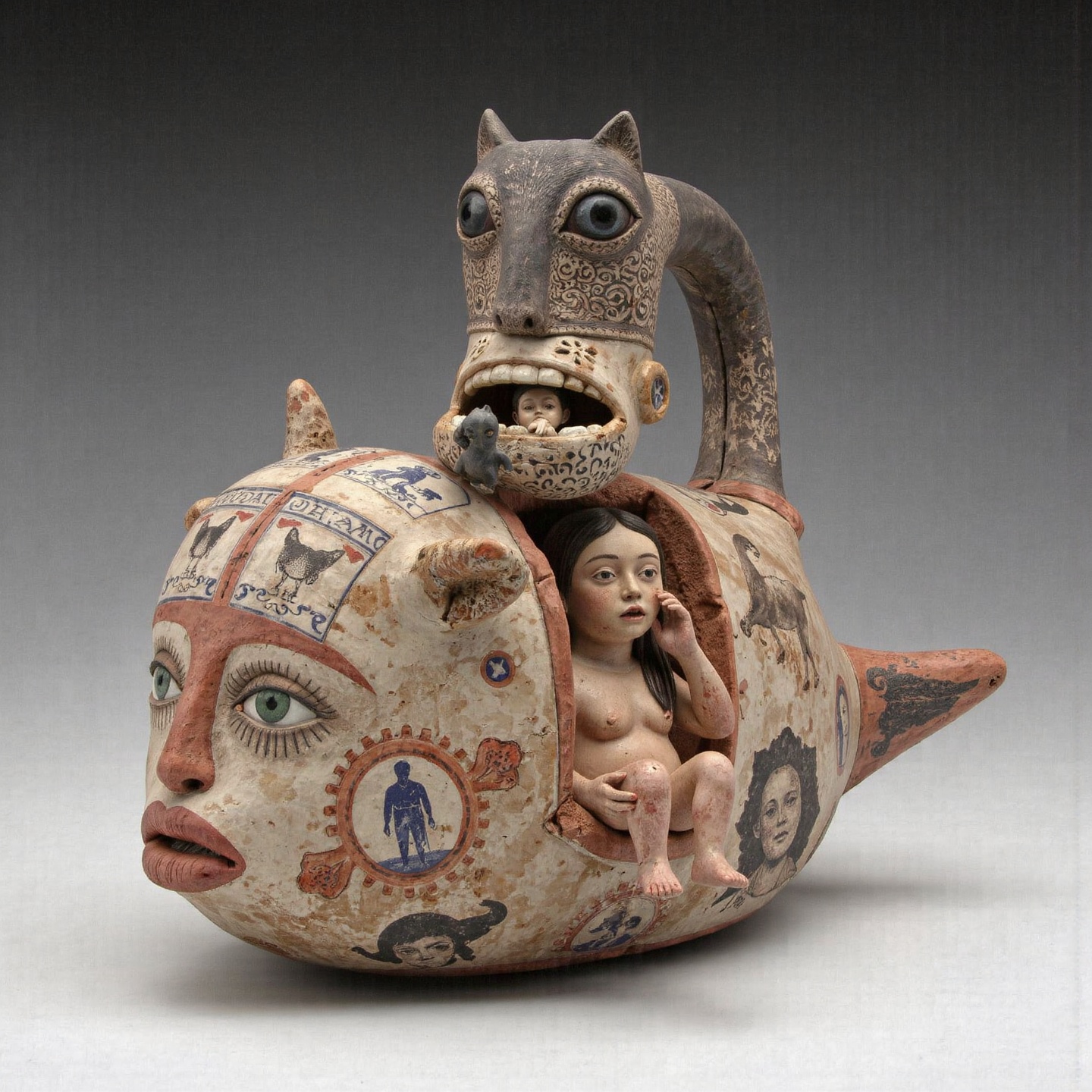 Overloaded.,  ((porcelain)),  human-animal hybrid on Tensor.Art