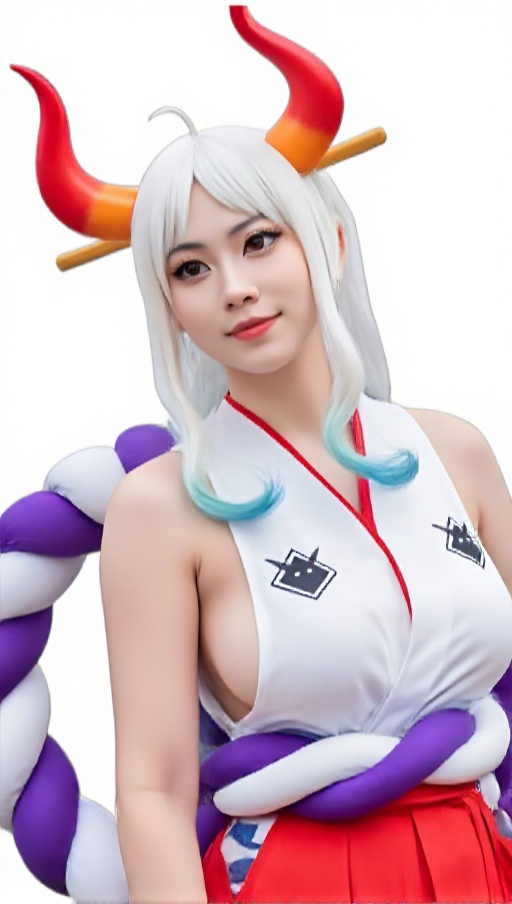 yamato,  long white hair,  aqua hair on Tensor.Art