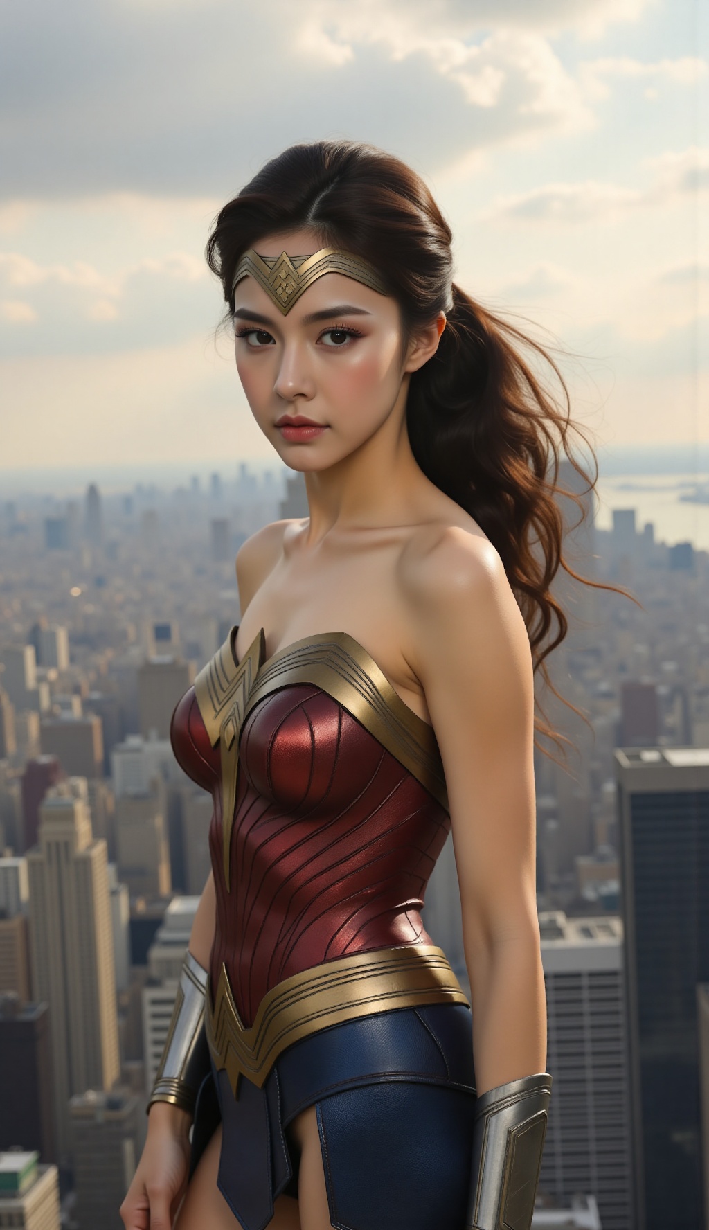A beautiful woman,  20yo,  upperbody shot on Tensor.Art
