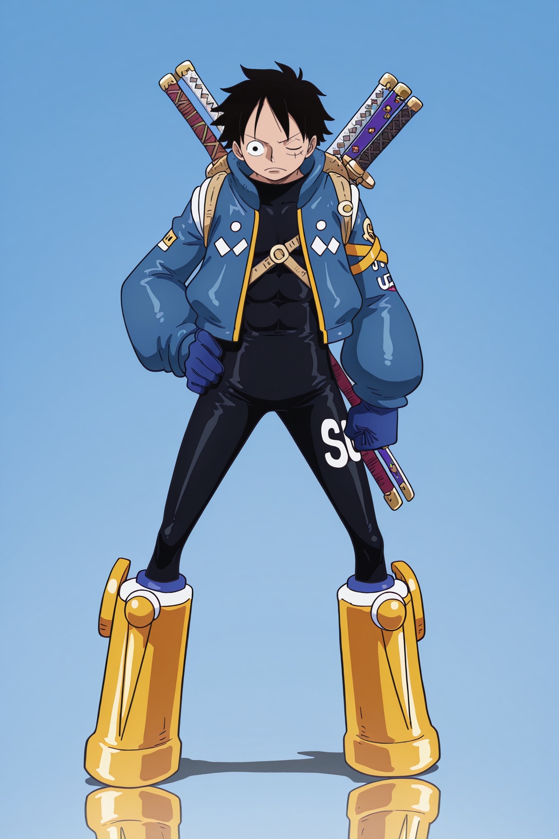 Luffy,  black eyes,  black hair on Tensor.Art