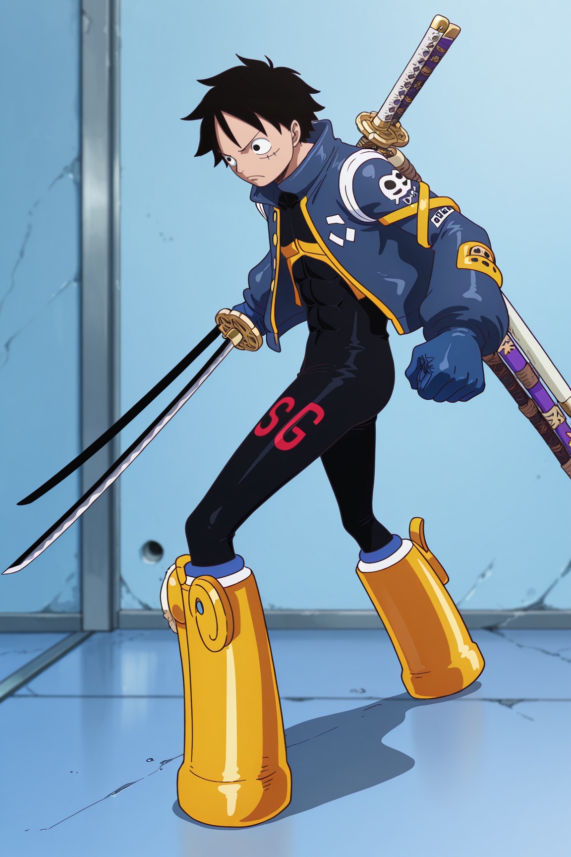Luffy,  black eyes,  black hair on Tensor.Art