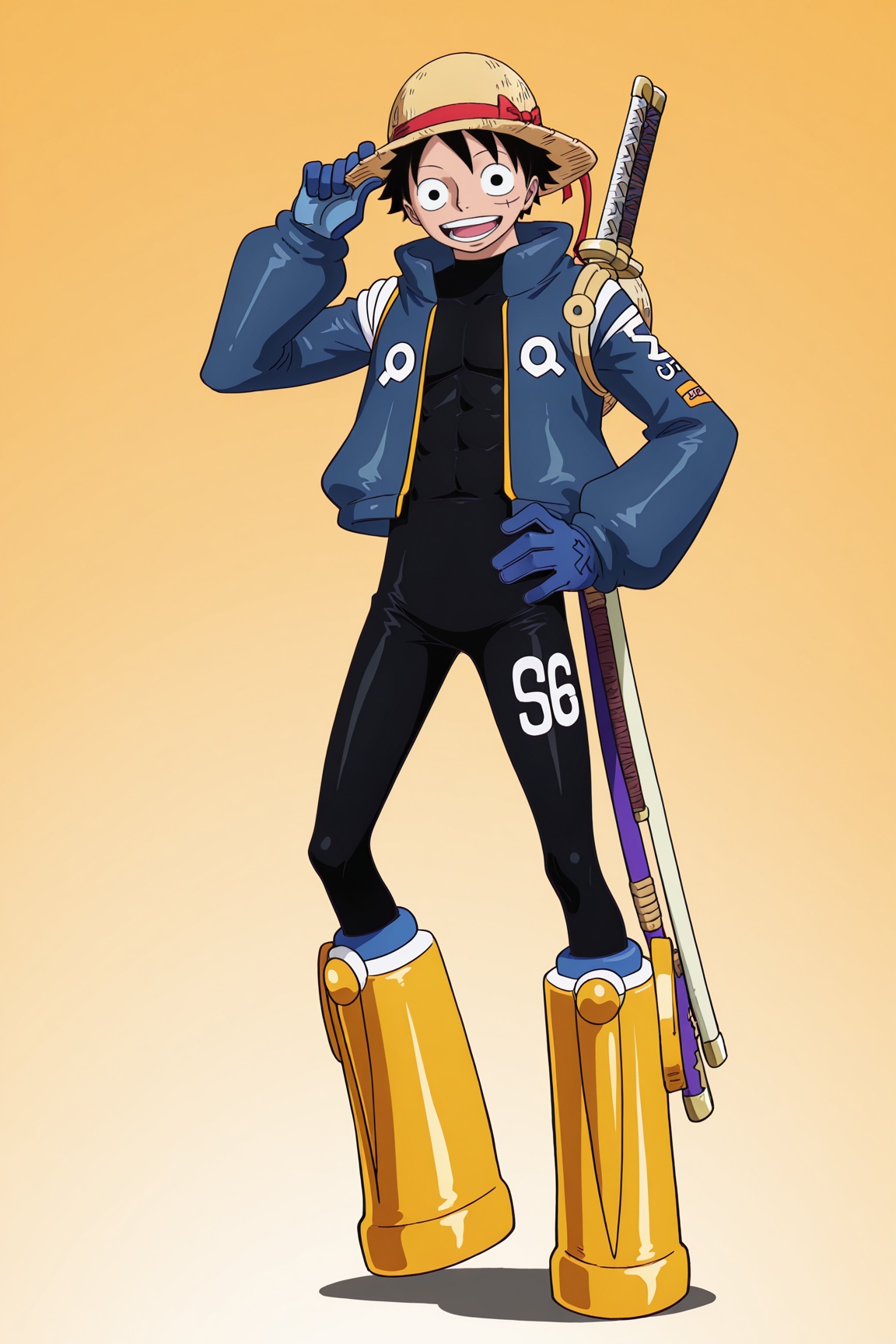 Luffy,  black eyes,  black hair on Tensor.Art