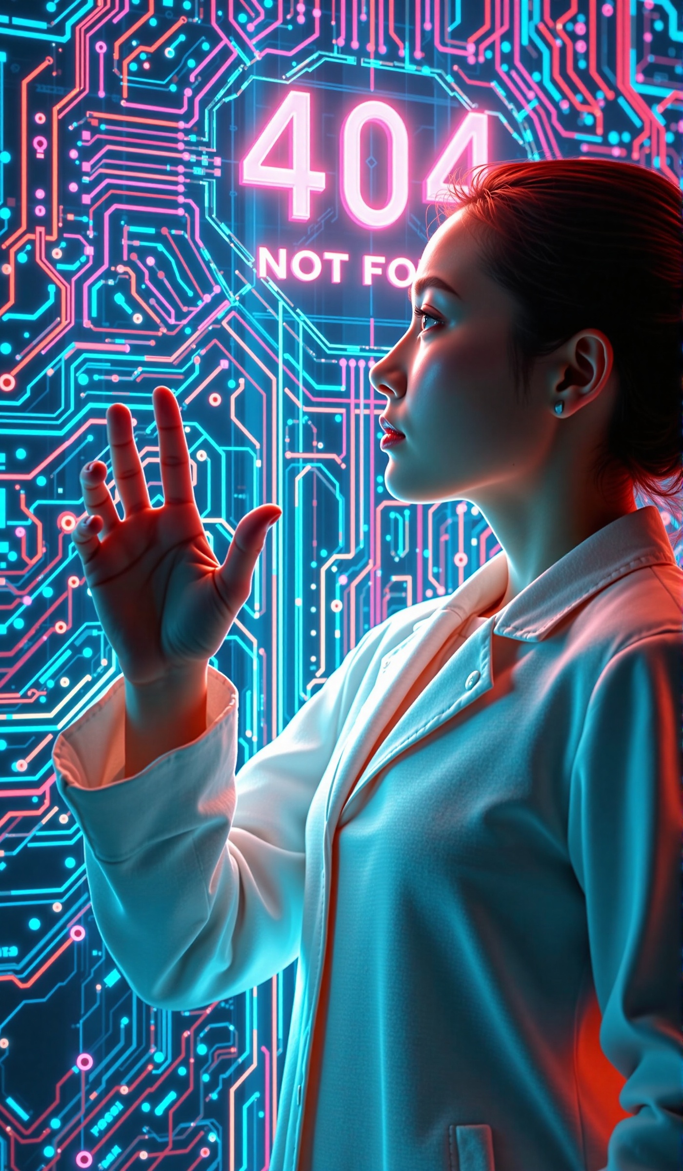 A beautiful movie poster. This image depicts the outline of a person who interacts with a digital interface. A beautiful f...