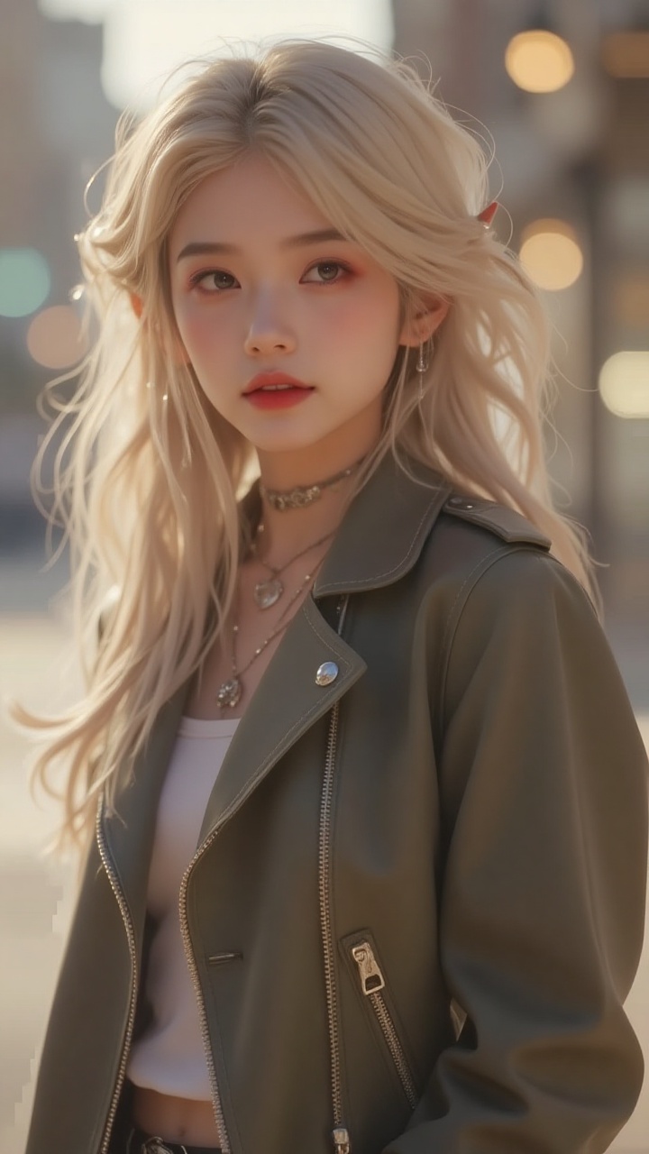 A photo of a woman,  street wear,  mg on Tensor.Art