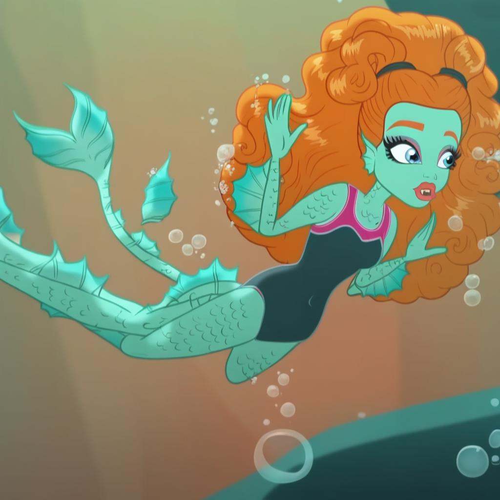 1girl,  LornaMcNessie,  merfolk on Tensor.Art