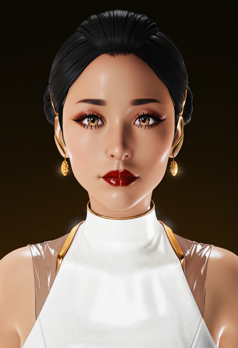 hanako_arasaka,  gold_fingers,  brown_eyes on Tensor.Art
