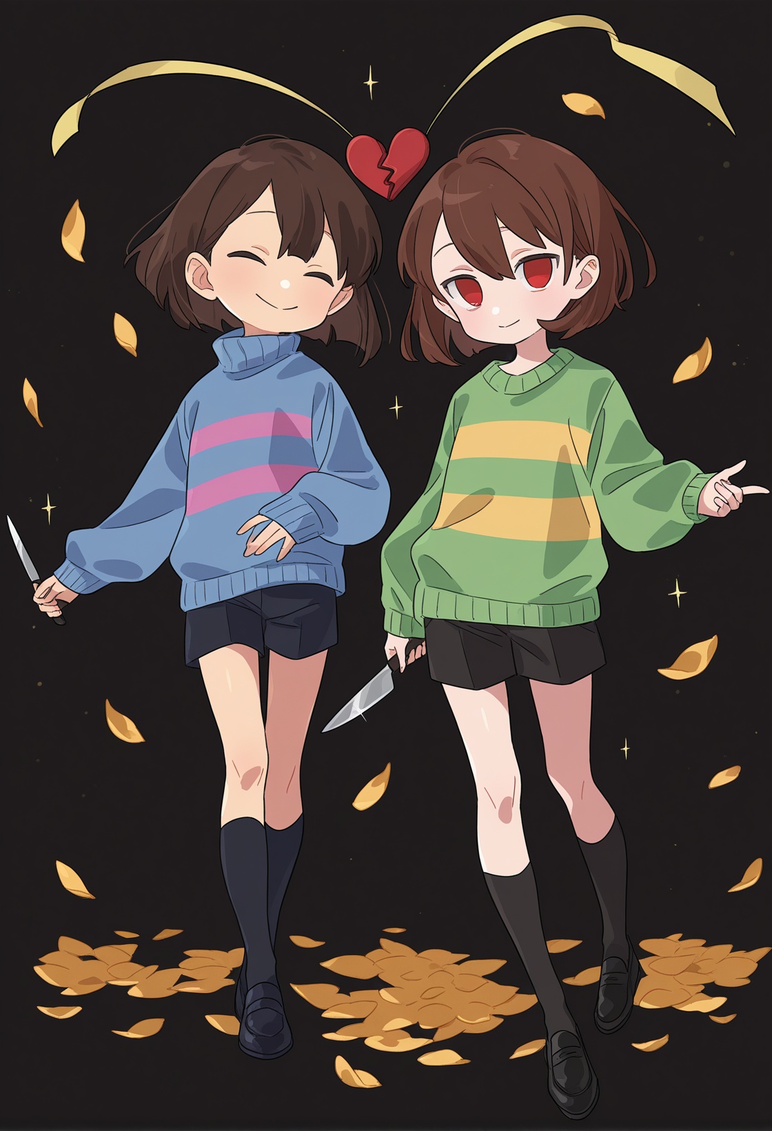 MCNsZe75uy0M,  chara \(undertale\),  frisk \(undertale\) on Tensor.Art