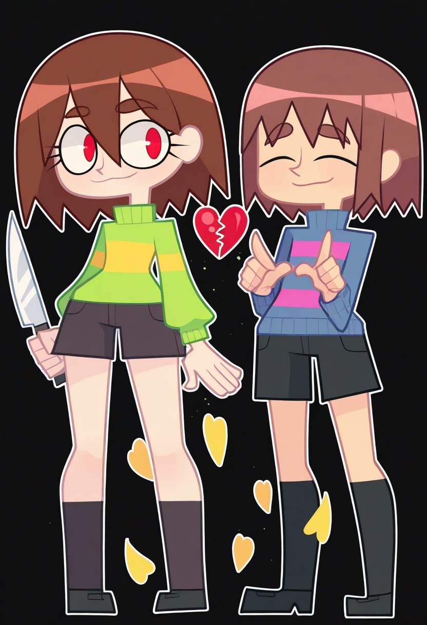 MCNsDra814nc,  chara \(undertale\),  frisk \(undertale\) on Tensor.Art