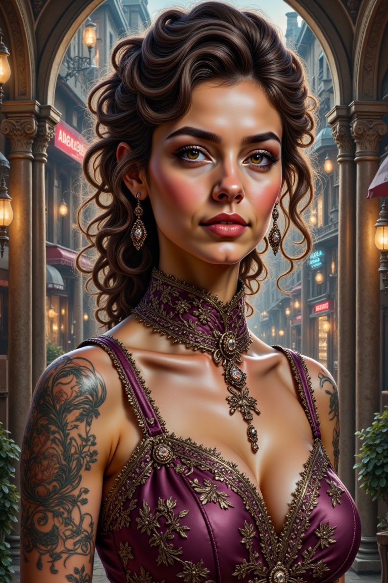 An intricate,  stylish and highly detailed digital painting,  full body portrait of Anna Sawai on Tensor.Art