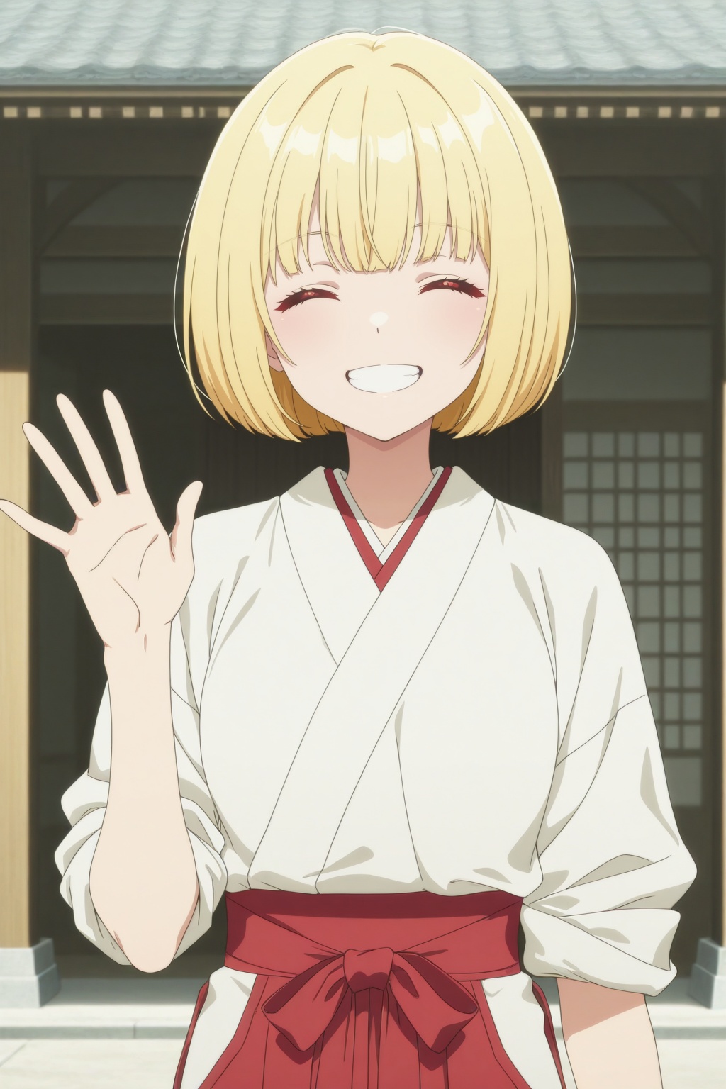 chisato,  blonde hair,  bob cut on Tensor.Art