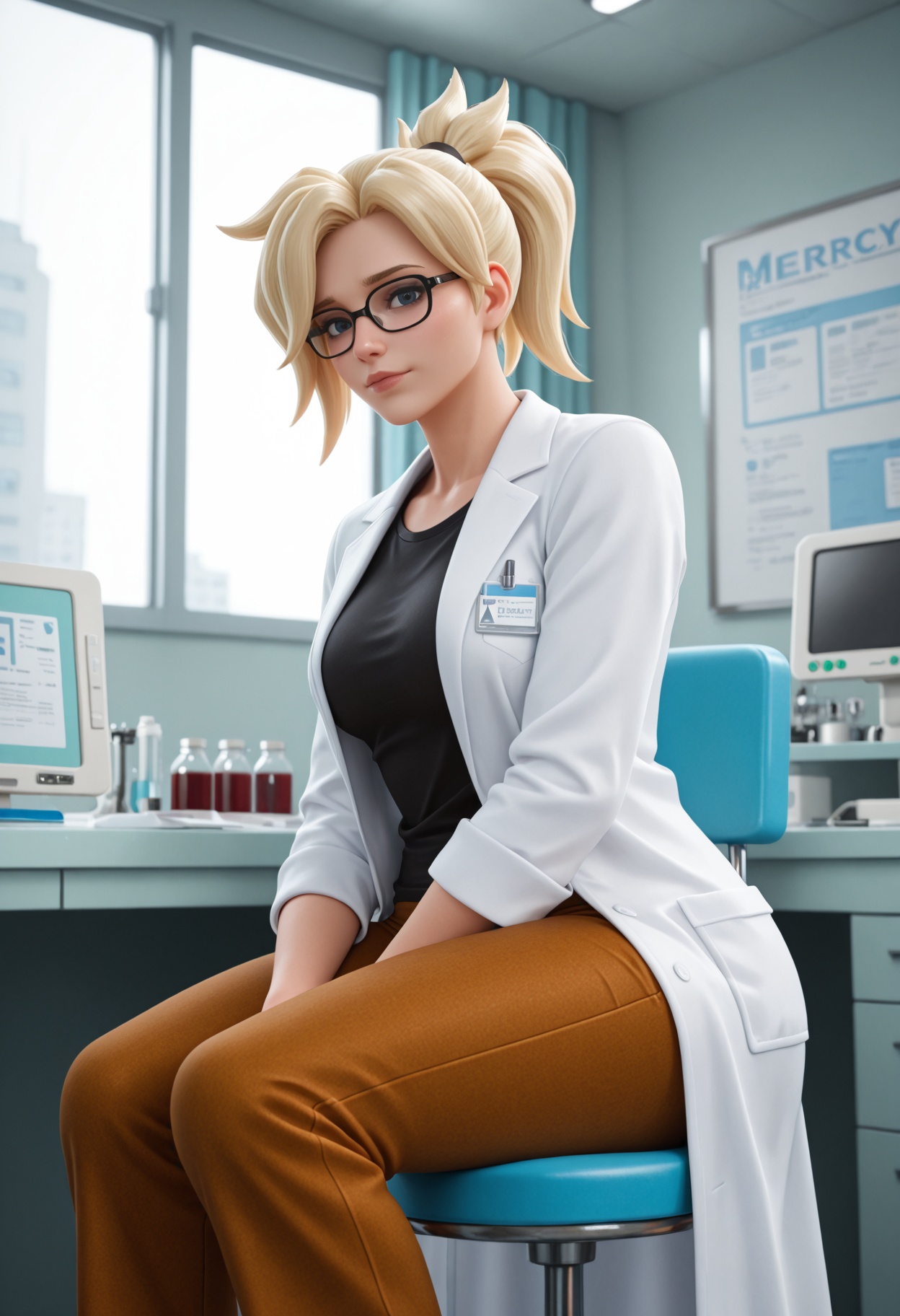 1girl,  solo,  mercy \(overwatch\) on Tensor.Art