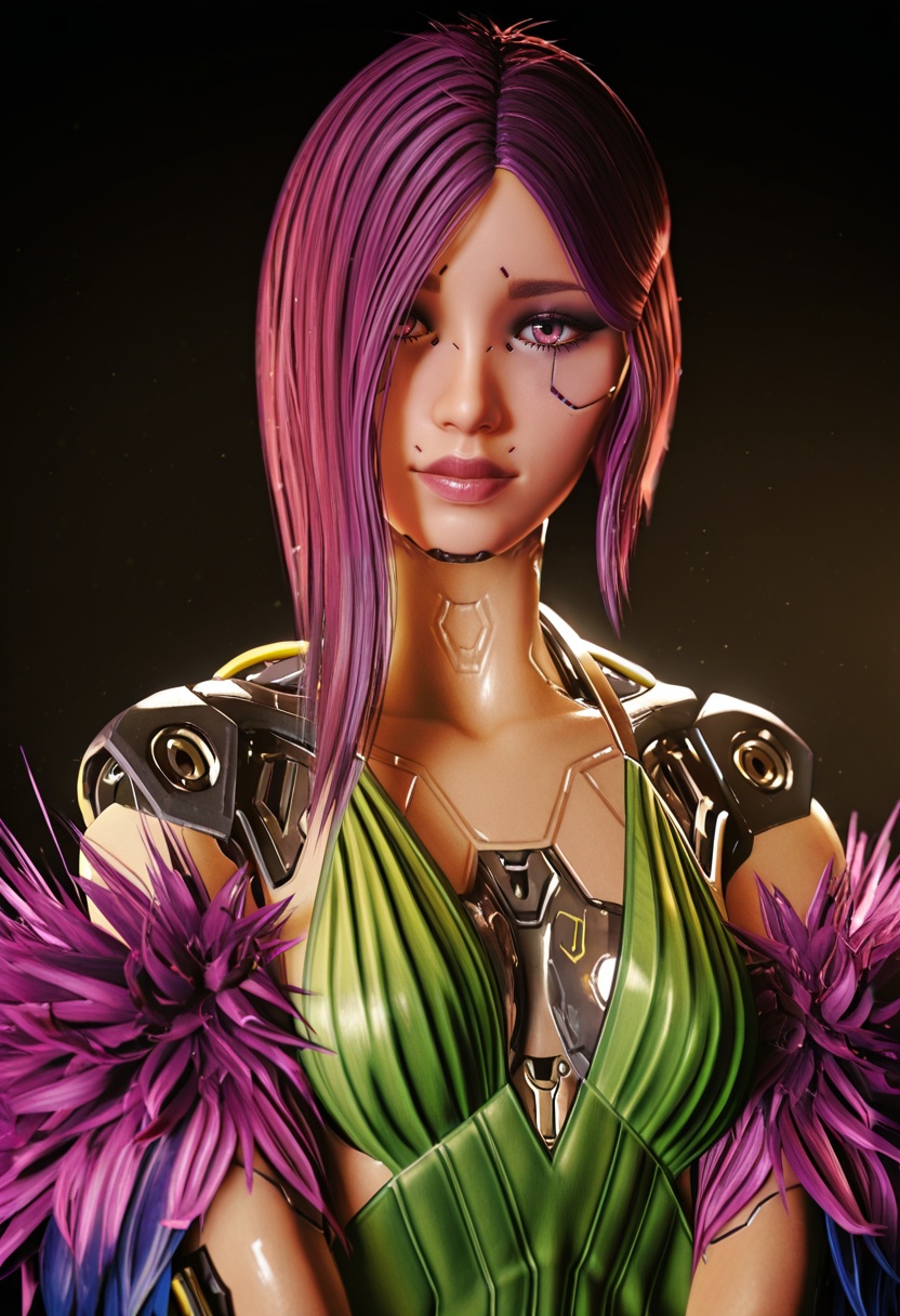 song_so_mi,  cyberpunk girl,  cybernetic implants on Tensor.Art