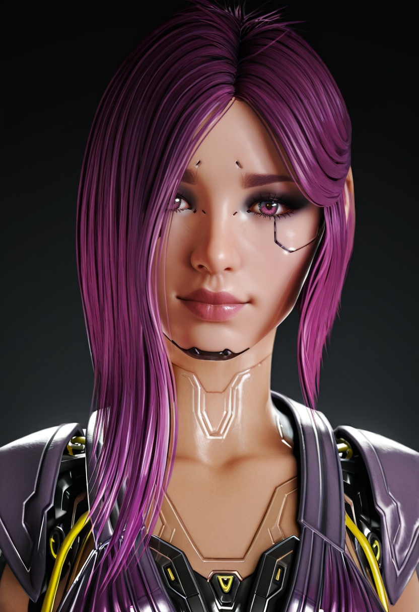 song_so_mi,  cyberpunk girl,  cybernetic implants on Tensor.Art