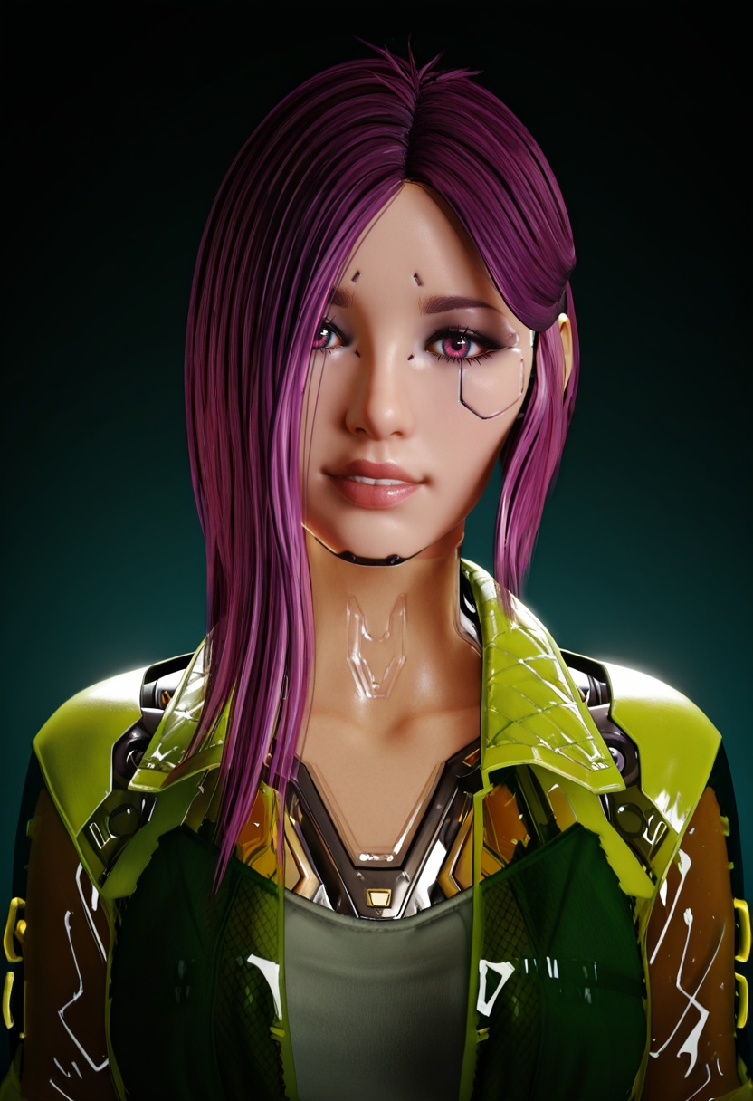 song_so_mi,  cyberpunk girl,  cybernetic implants on Tensor.Art