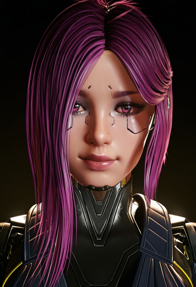 song_so_mi,  cyberpunk girl,  cybernetic implants on Tensor.Art