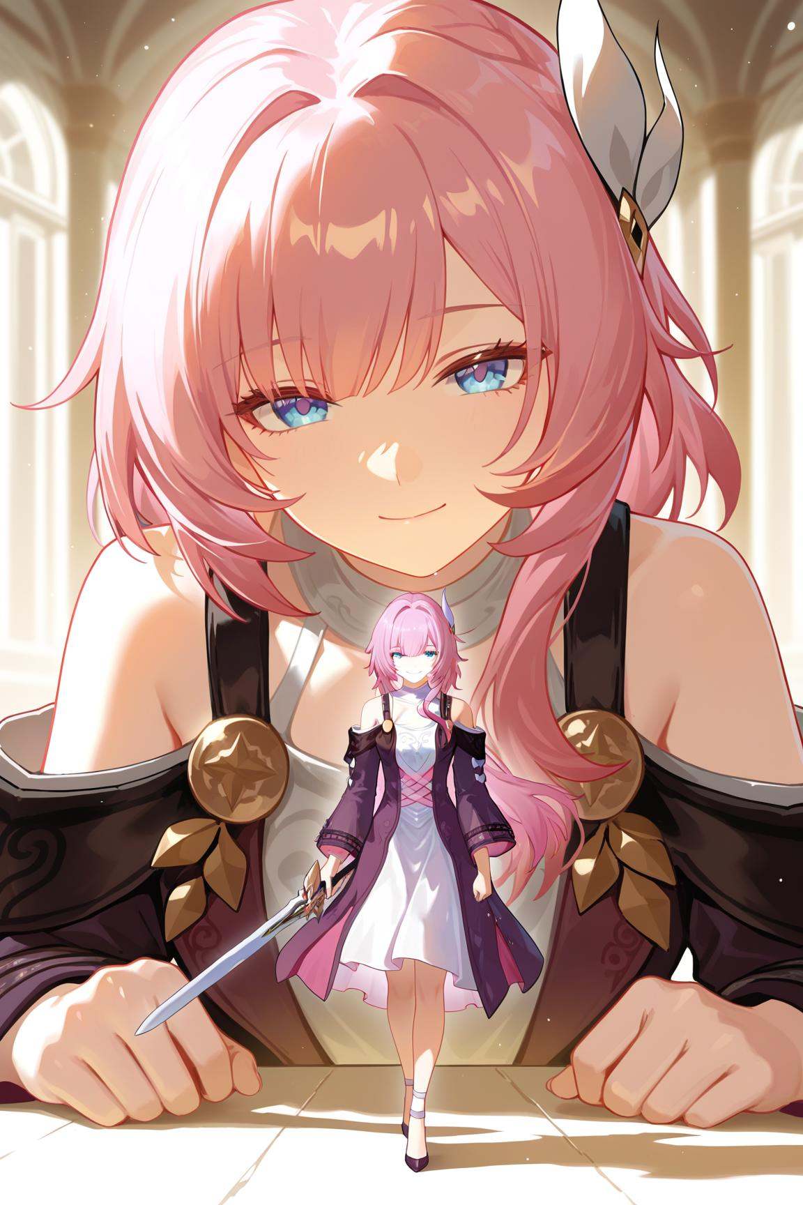 cyrene \(honkai star rail\),  smile,  multiple girls on Tensor.Art
