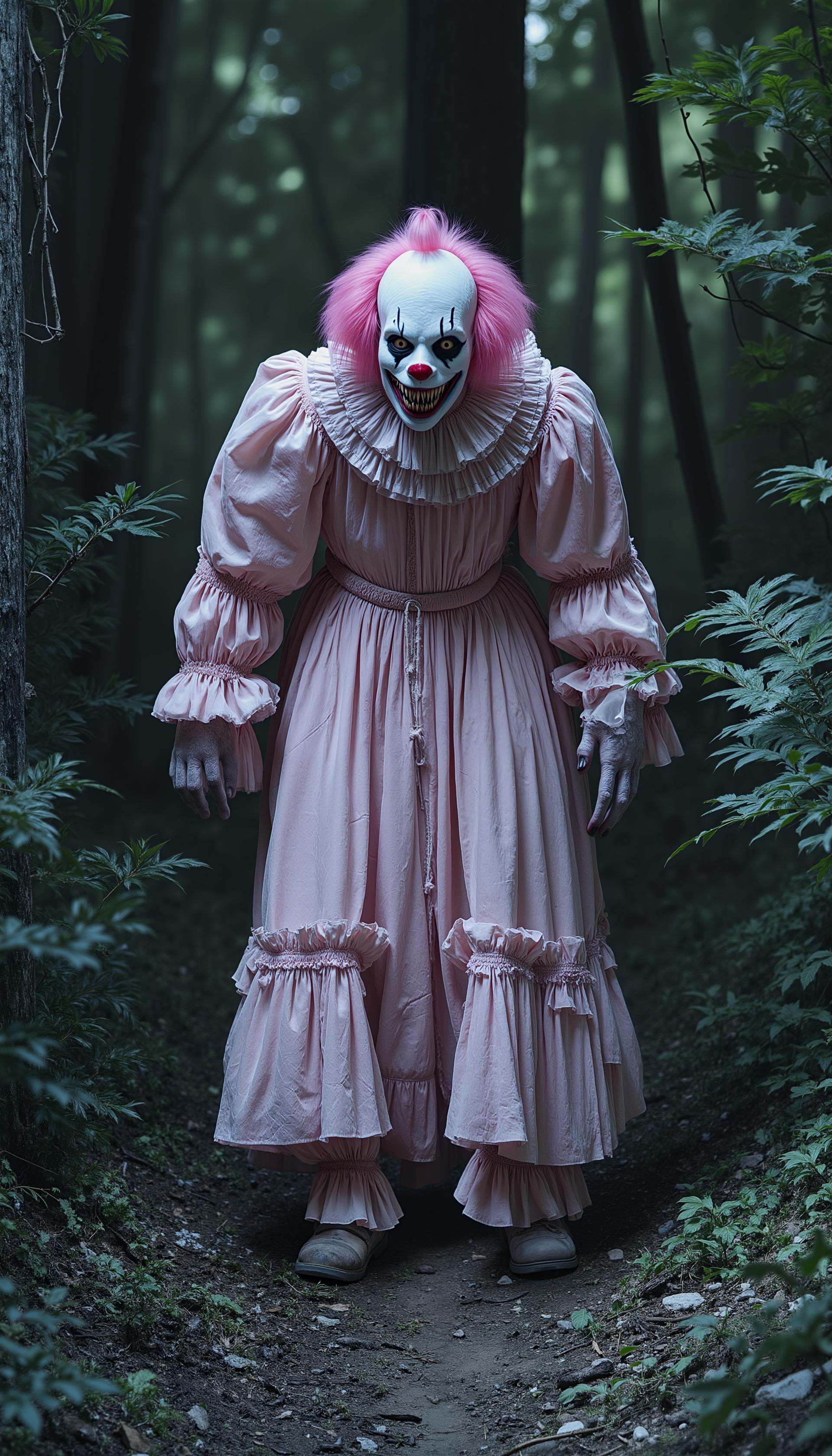 12,  pm,  Breathtaking medium shot photography of a clown-like figure wearing a puffy on Tensor.Art