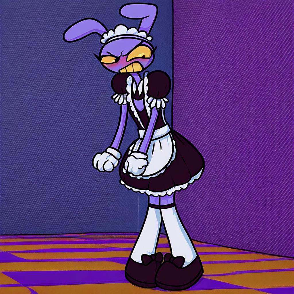 Jax(character),  maid outfit,  rabbit on Tensor.Art