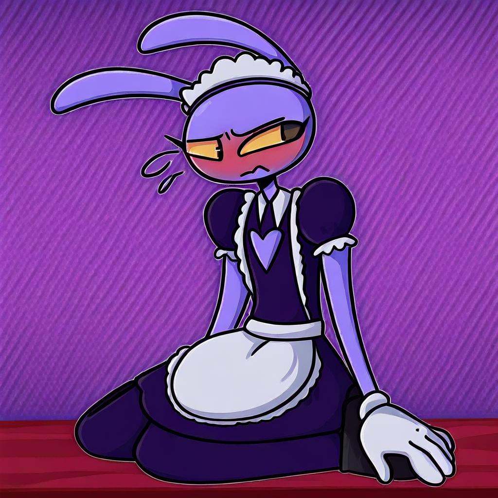 Jax(character),  maid outfit,  rabbit on Tensor.Art