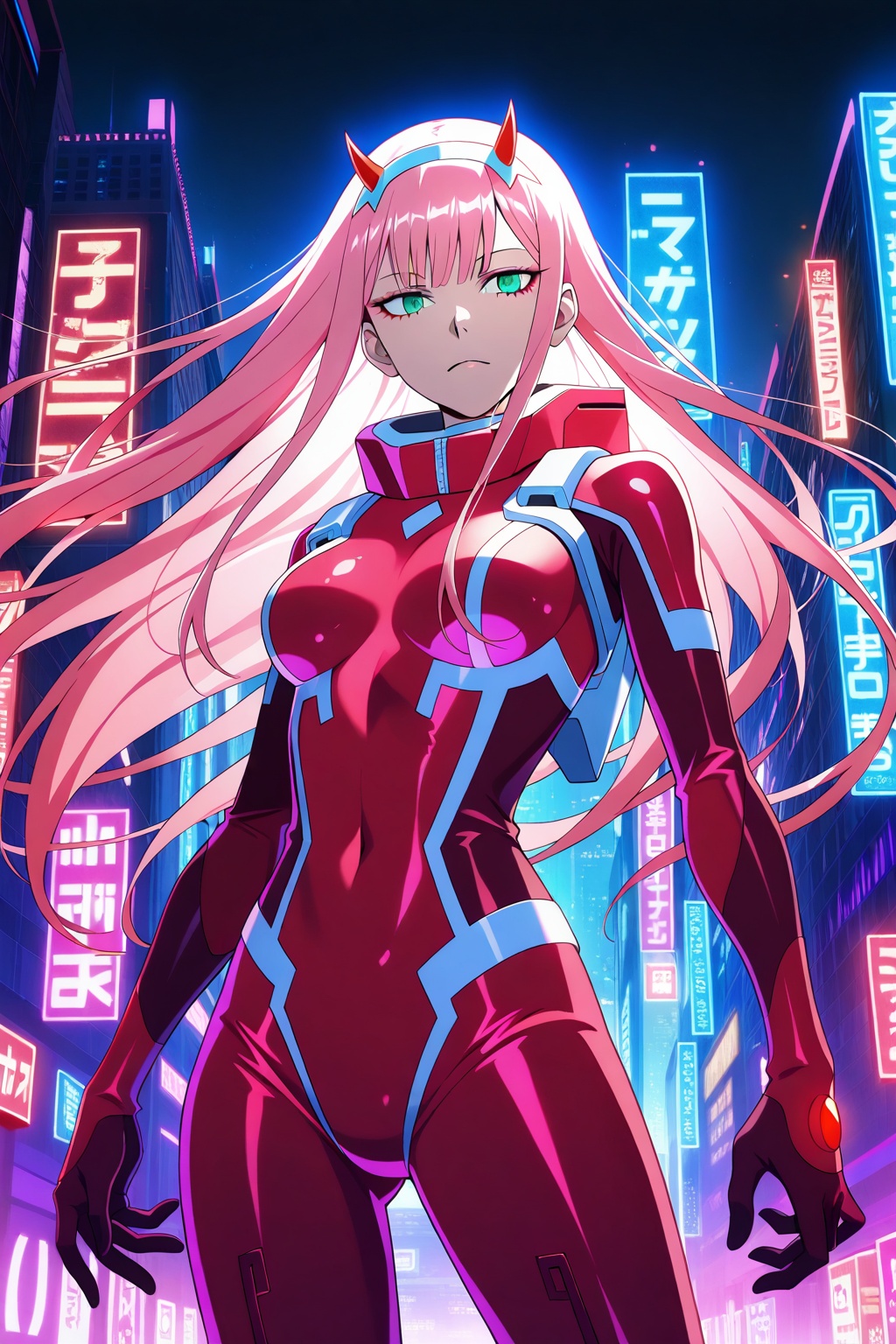 masterpiece,  best quality,  Zero Two on Tensor.Art