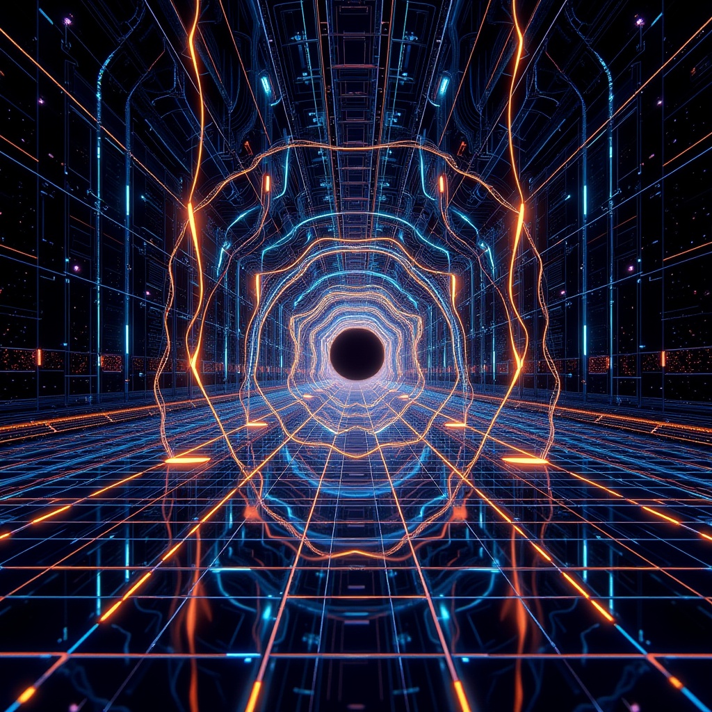 the_artist,  the ai artist creating images inside the latent space,  fourier waves on Tensor.Art
