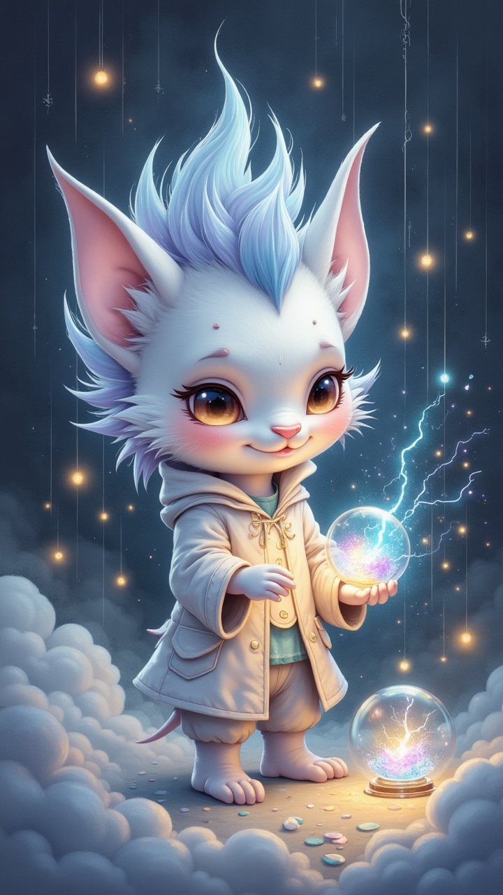 (Masterpiece,  Best Quality,  Ultra Detailed) – A cute and adorable ((chibi storm spirit)) clockmaker on Tensor.Art