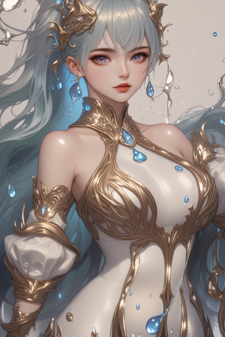 Hyp3rAn1me,  Beautiful girl. She is very badass,  she wears a very luxurious outfit. detailed image on Tensor.Art