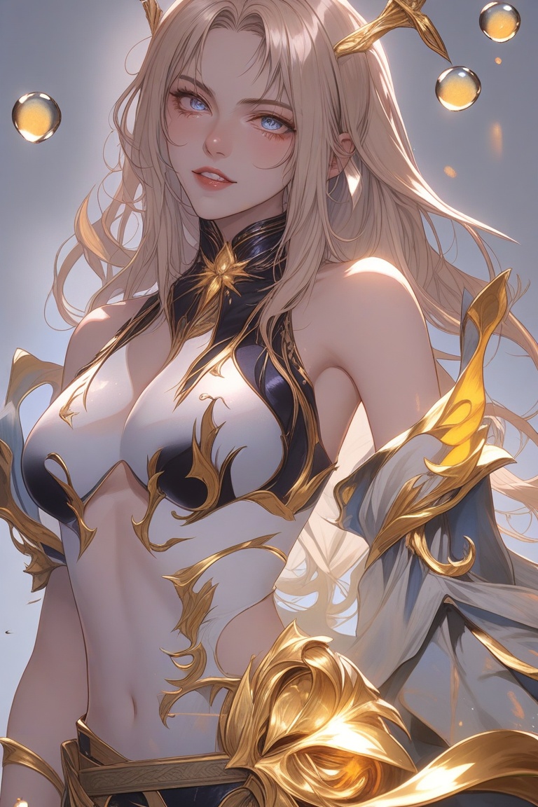 Hyp3rAn1me,  Beautiful girl. She is very badass,  she wears a very luxurious outfit. detailed image on Tensor.Art