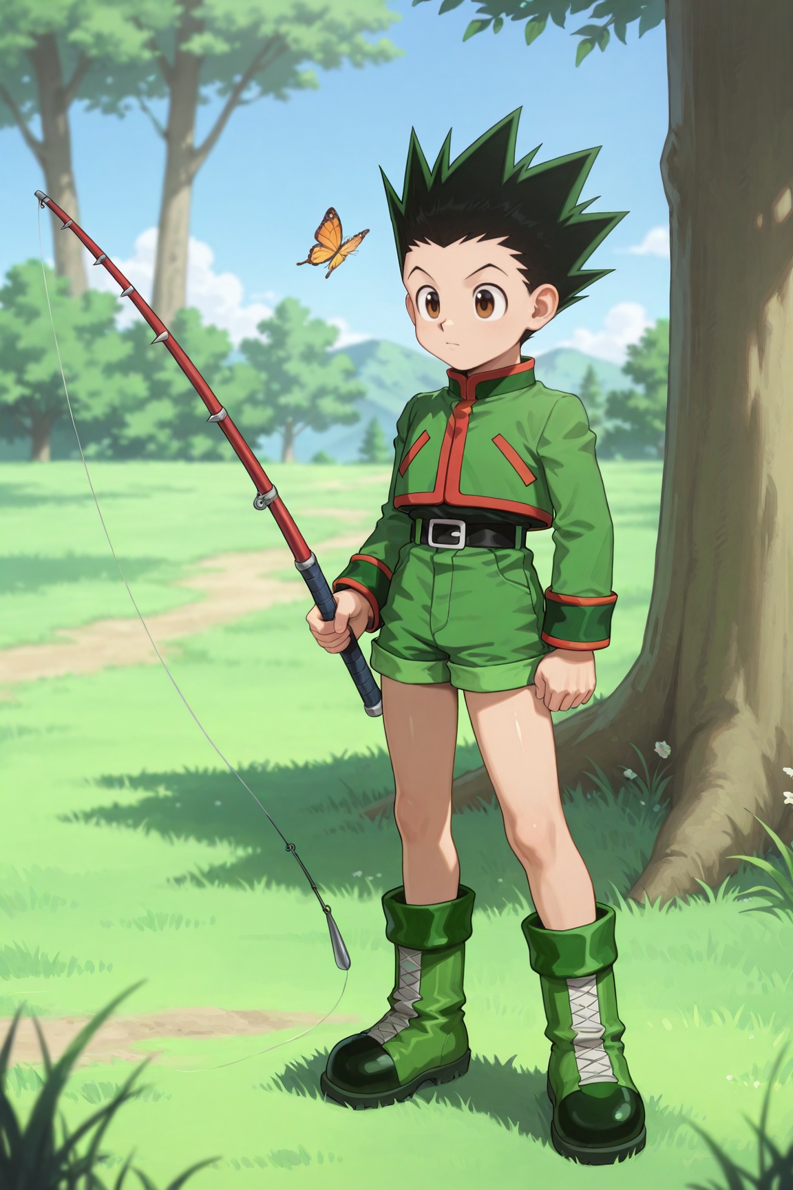 gon,  black hair,  brown eyes on Tensor.Art