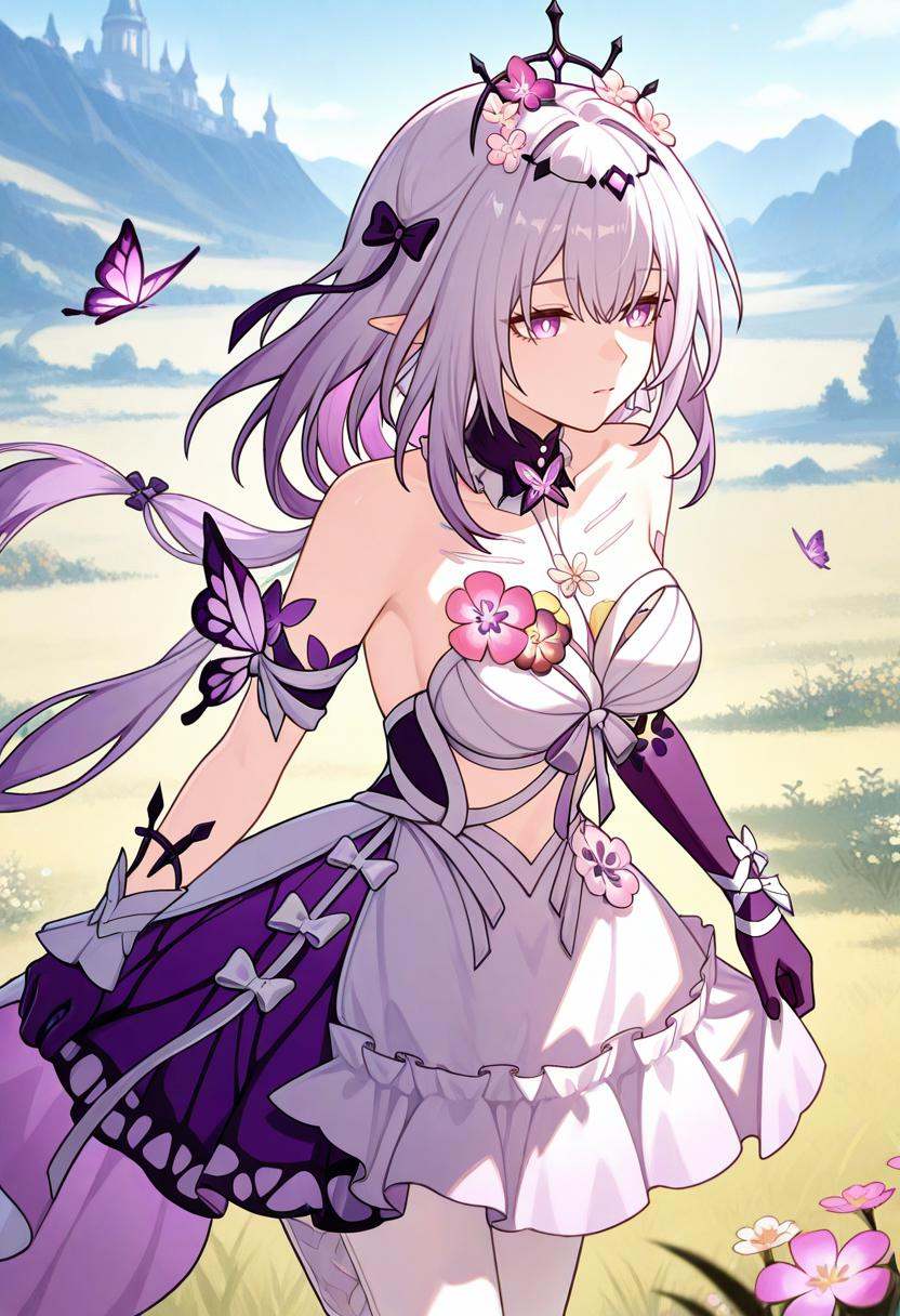 1girl,  castorice \(honkai: star rail\),  pointy ears on Tensor.Art