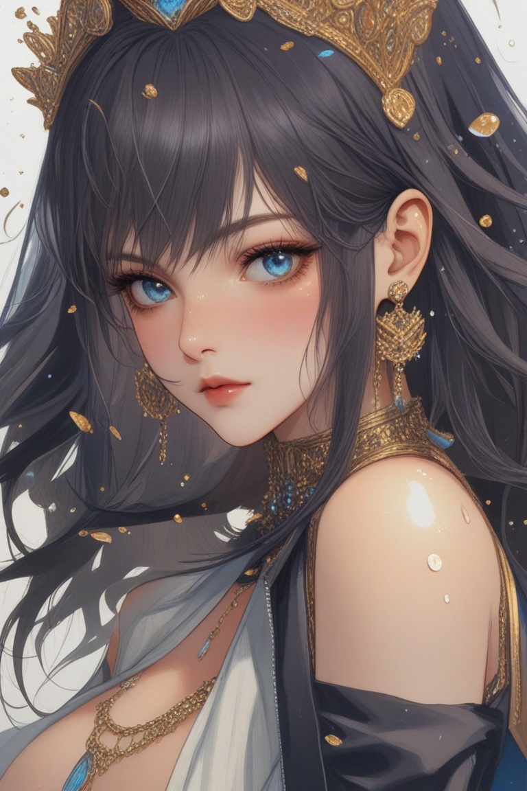 Hyp3rAn1me,  Beautiful girl. She is very badass,  she wears a very luxurious outfit. detailed image on Tensor.Art