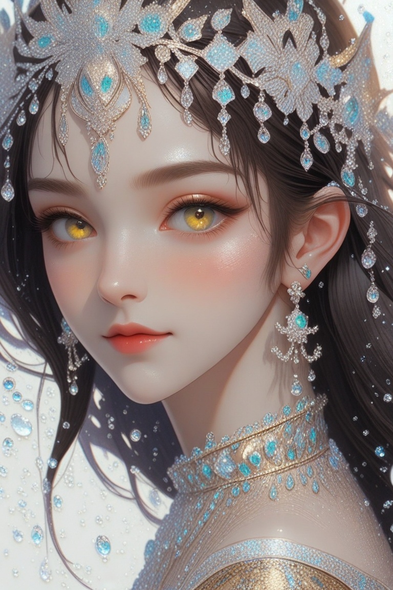 Hyp3rAn1me,  Beautiful girl. She is very cute,  she wears a very luxurious outfit. detailed image on Tensor.Art