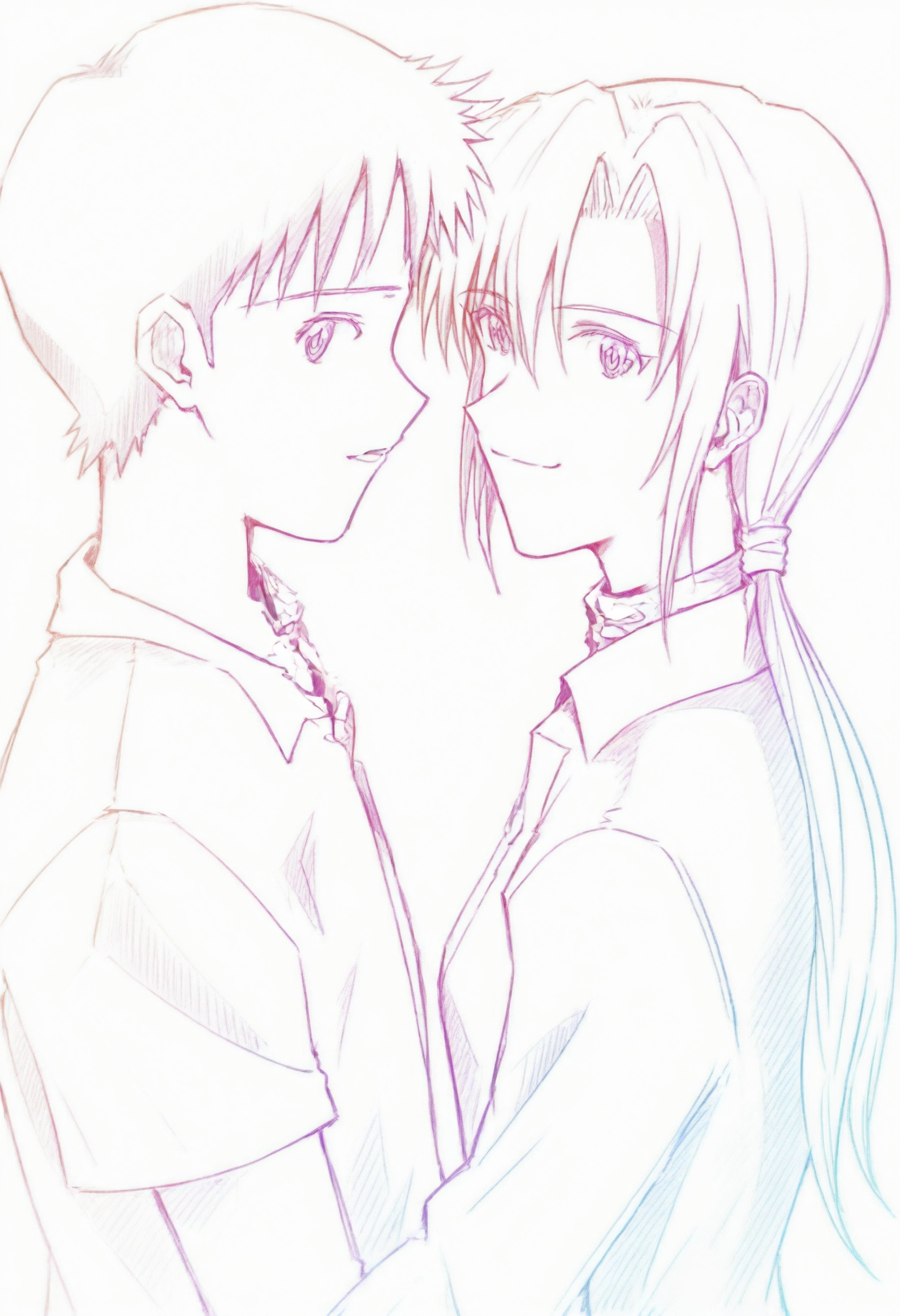 1girl,  makinami mari illustrious ,  1boy on Tensor.Art