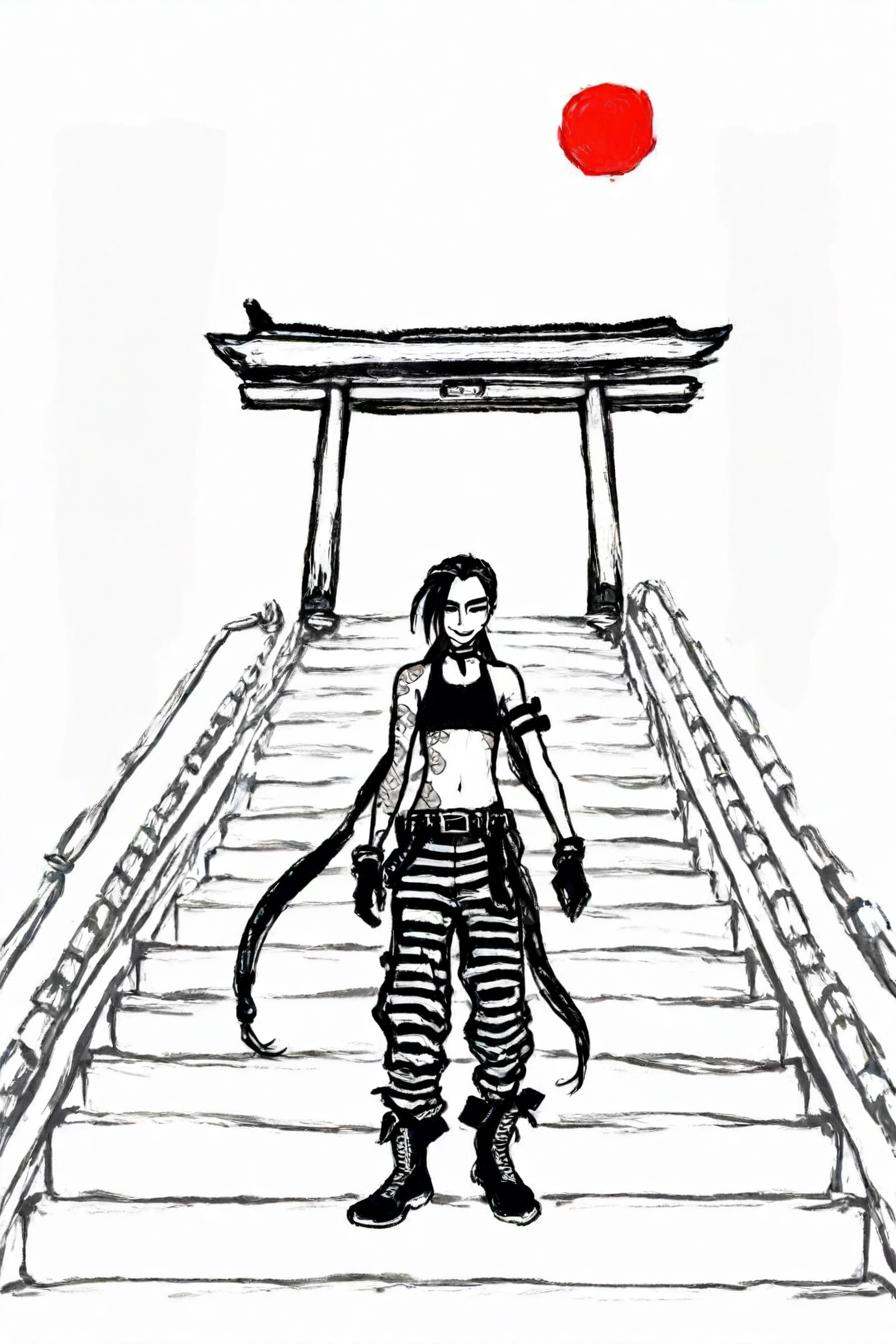 jinx,  pale skin,  choker on Tensor.Art