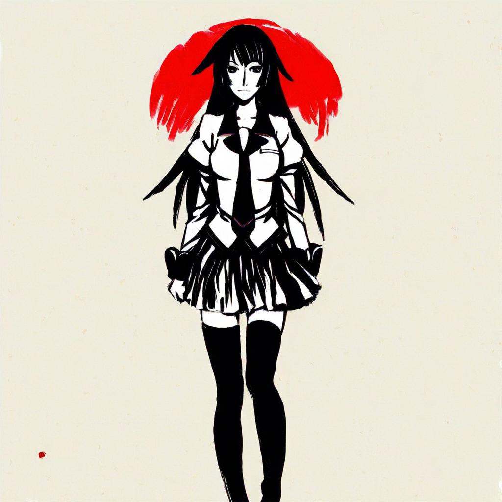 japanese_ink_style,  1girl,  solo on Tensor.Art
