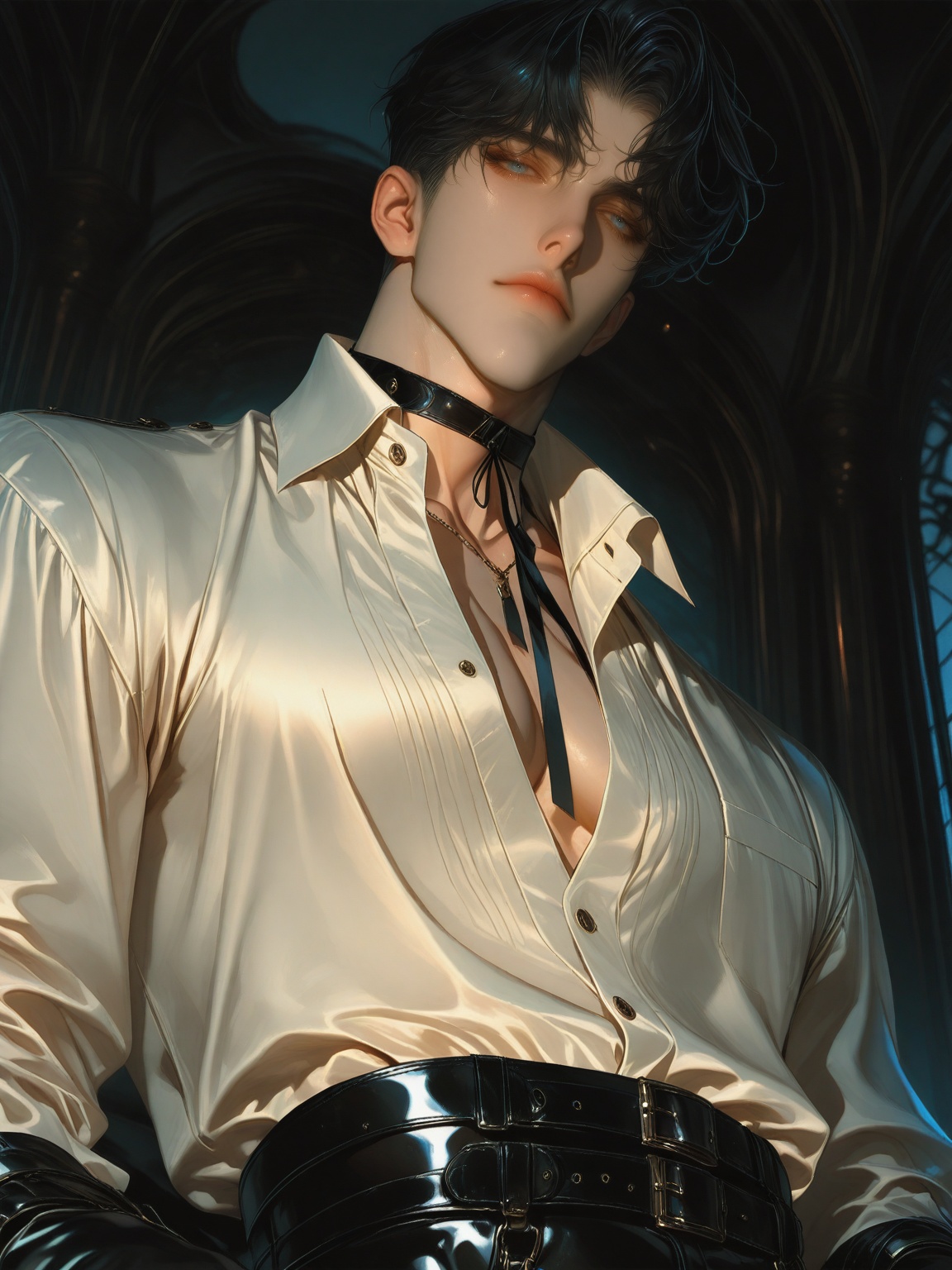 1boy,  shirt,  gloves on Tensor.Art