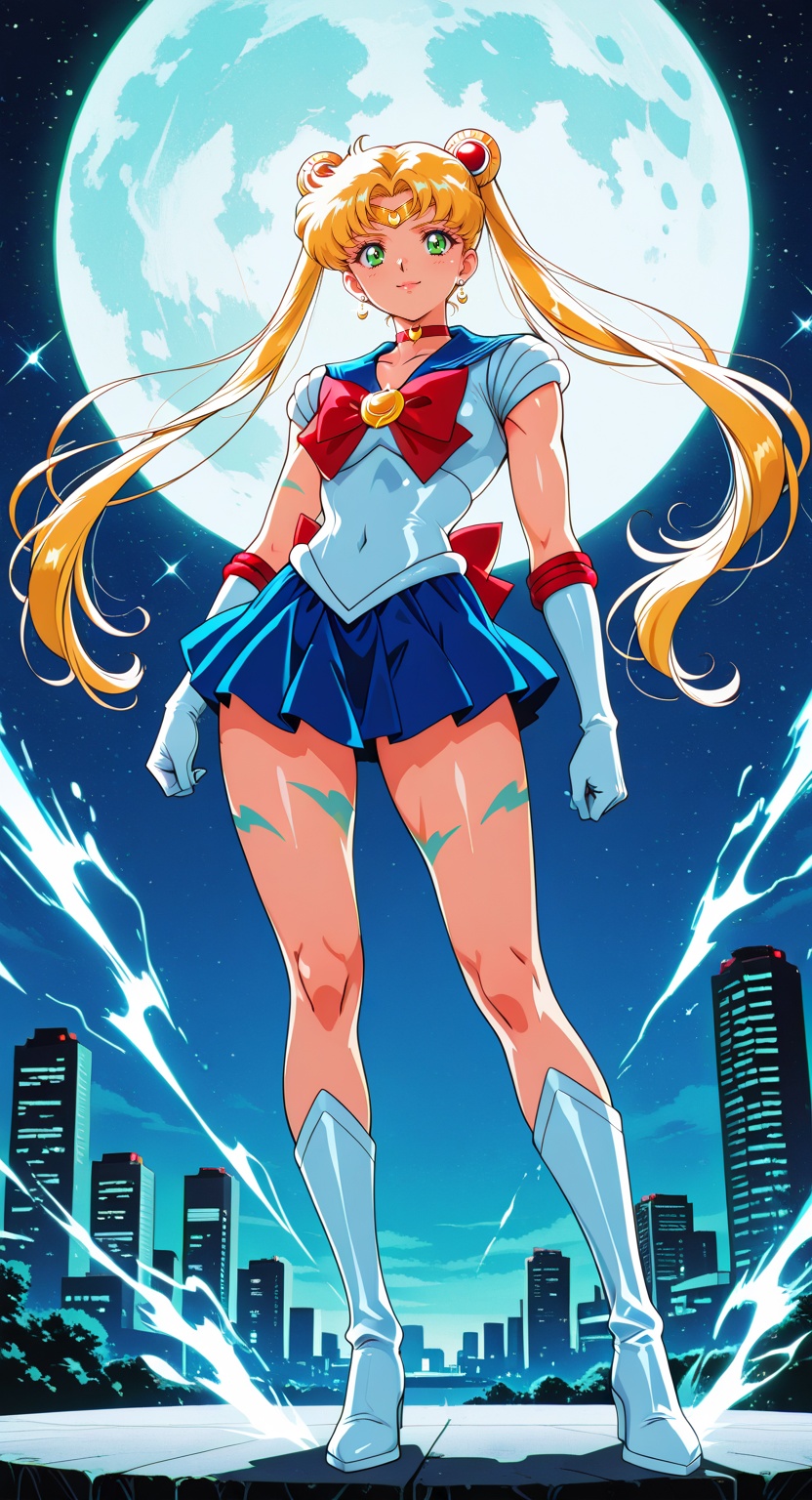 elegant vibrant anime aesthetic with heroic yet sensual undertones BREAK Cammy White \ (Street Fighter\),  Sailor Moon \ (...
