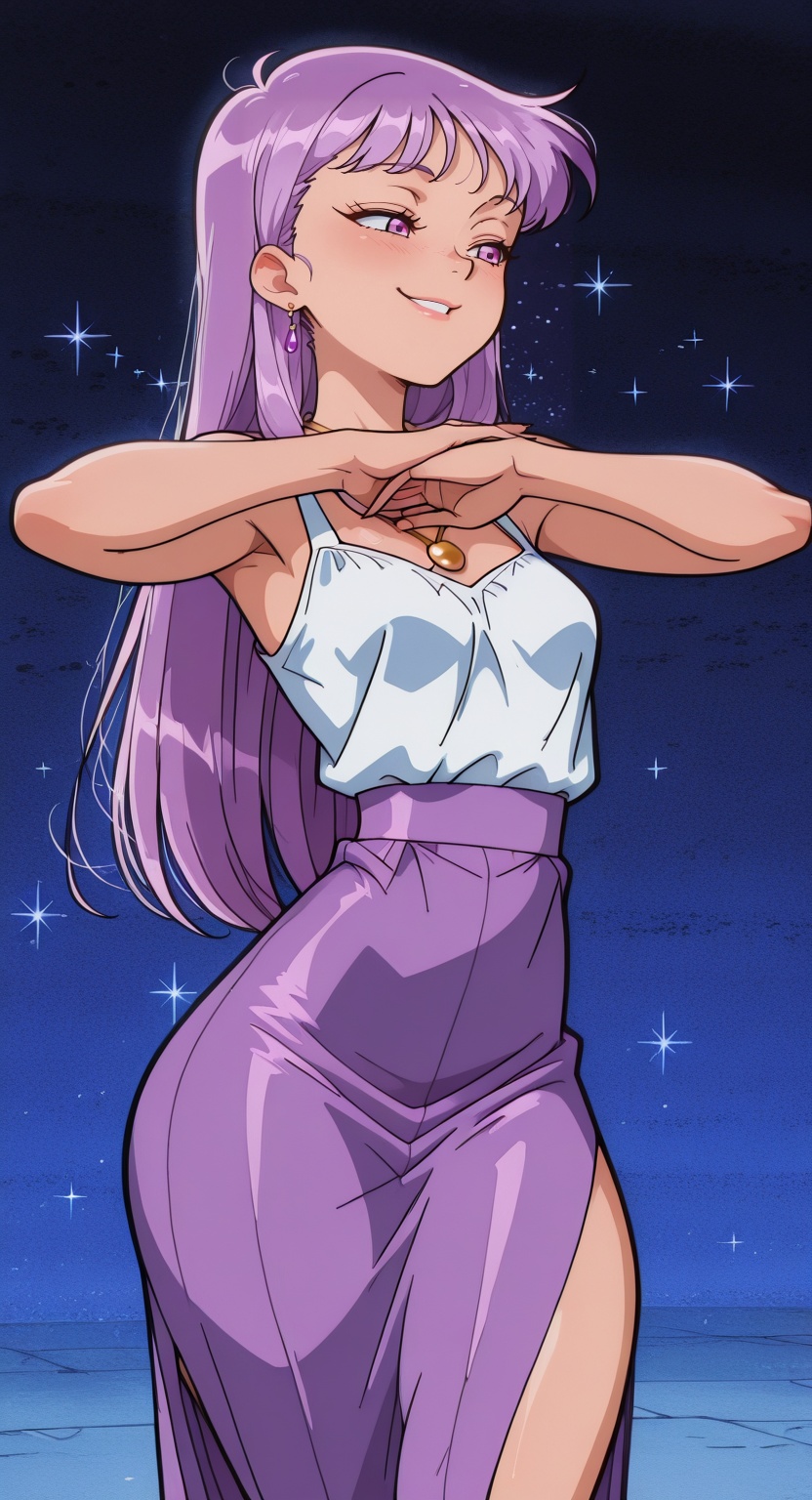 Refined anime aesthetic with a bright yet elegant tone,  soft divine atmosphere with a delicate aura BREAK Trixie Tang\(Fa...
