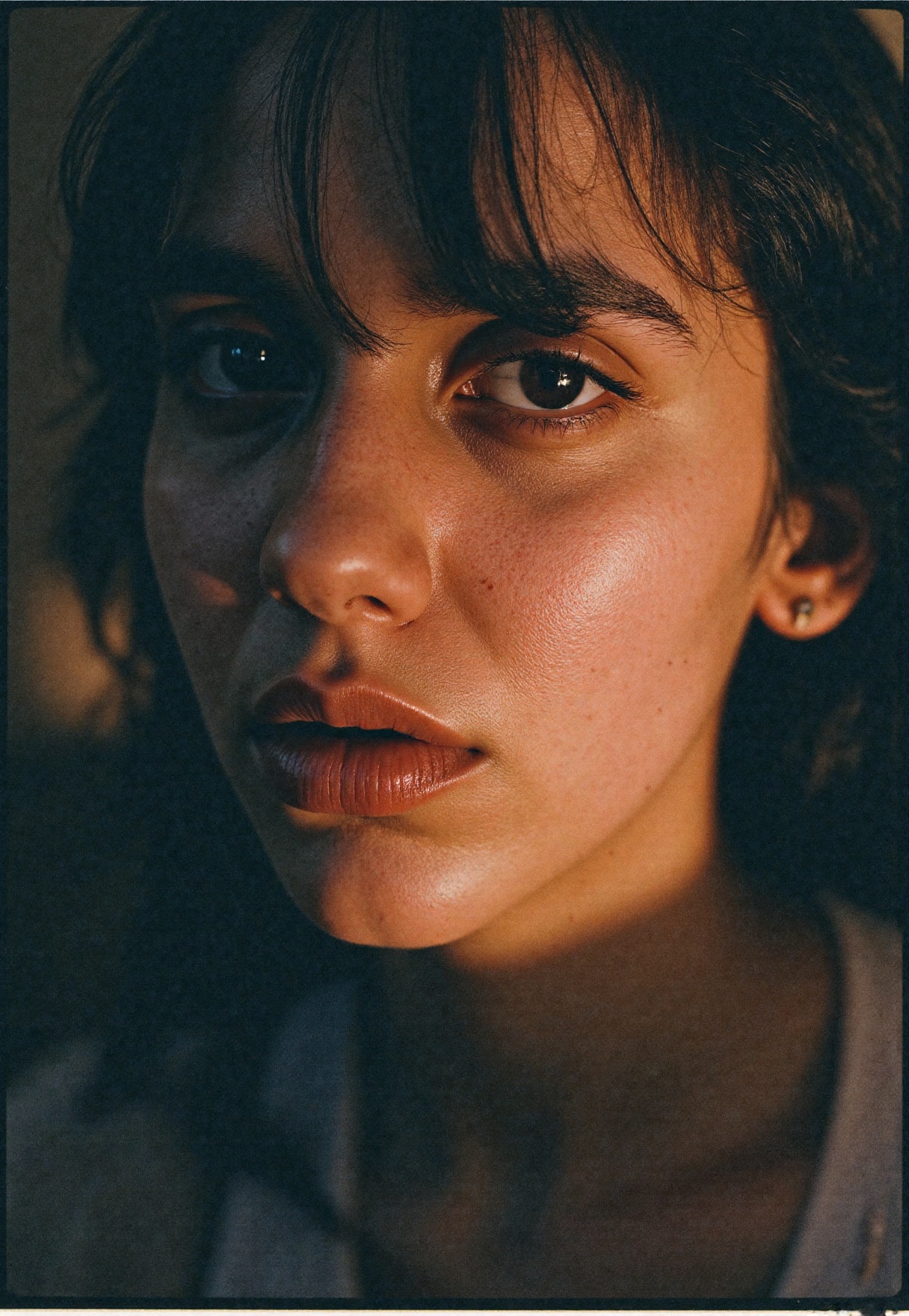 vintage film photography,  cinematic portrait,  young woman on Tensor.Art