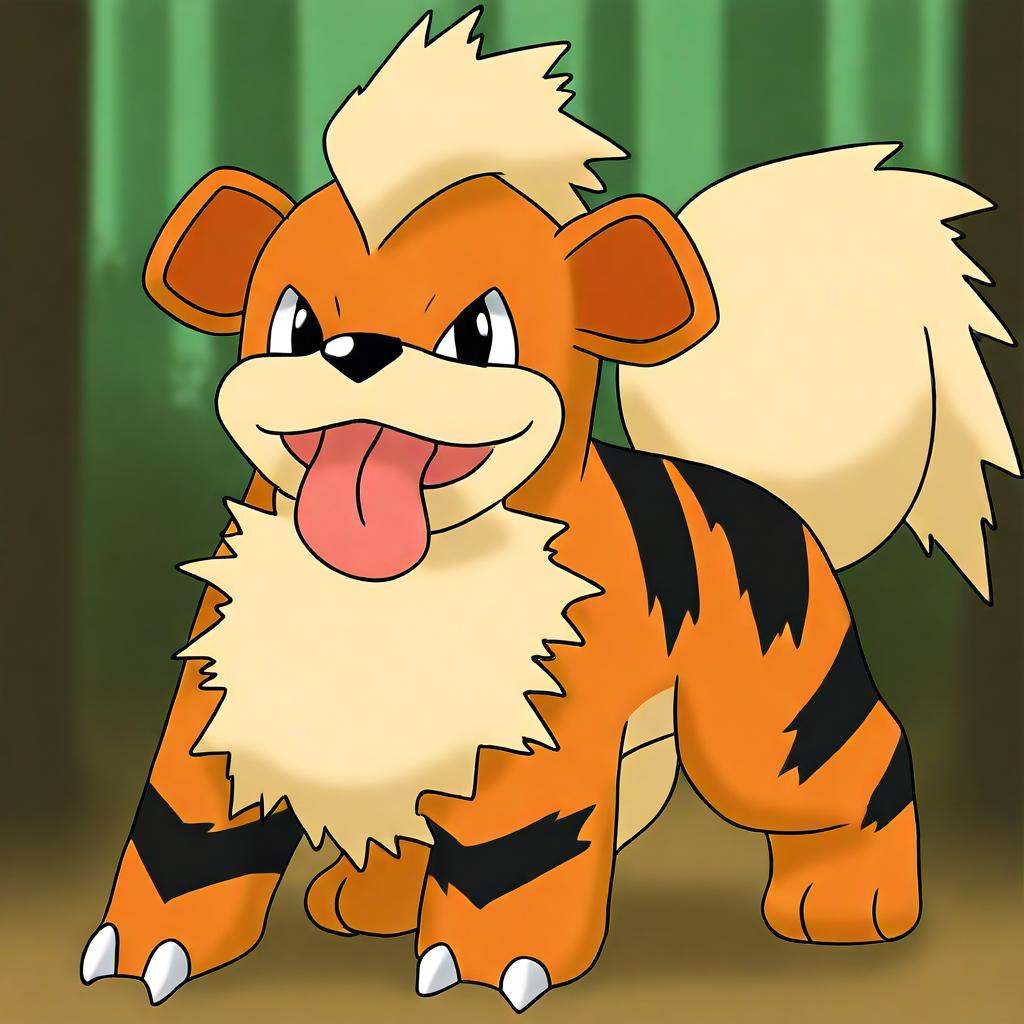 Growlithe,  solo,  pokemon (creature) on Tensor.Art